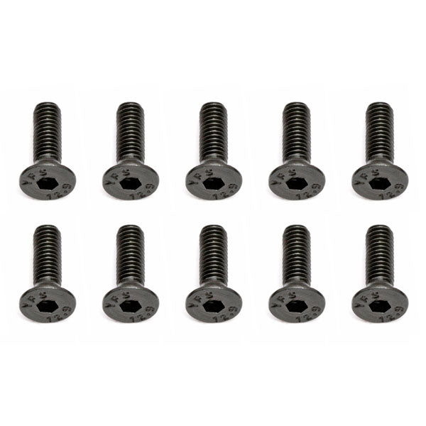 TEAM ASSOCIATED M3 X 10 FLAT HEAD HEX SCREW (10)