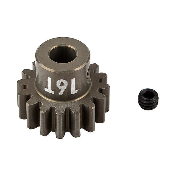 TEAM ASSOCIATED FT PINION GEAR 16T MOD 1, 5MM SHAFT - ALUMINIUM