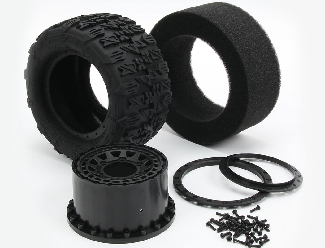 METHOD TERRAFORM BELTED 1/10MT TYRES ON ARRAY BEADLOCK RIMS