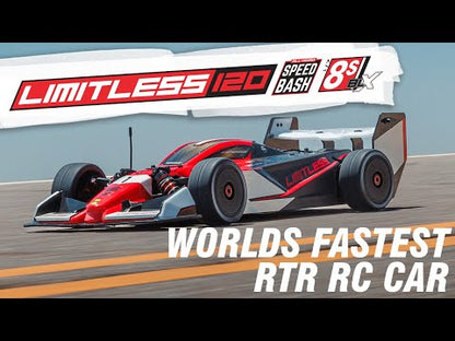** PREORDER 05-10-2025 ** 1/7 LIMITLESS 8S AVC 4X4 RTR BLX Street Speed, SPEED MACHINE White/Blue C-ARA7816T2