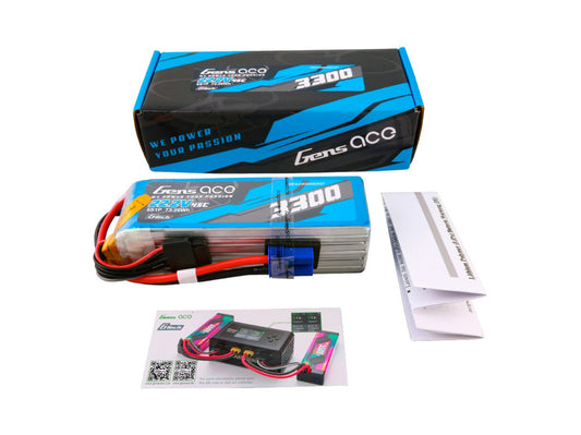 Li-Po G-Tech 6S 22.2V 3300mAh 45C with EC5