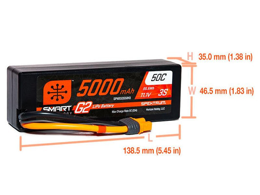 5000mAh 3S 11.1V SMART G2 50C IC3