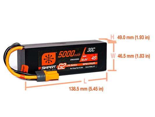 5000mAh 4S 14.8V SMART G2 30C IC5