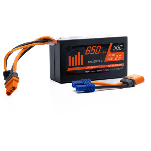 650mAh 2S 7.4V 30C Mini Smart G1 LiPo; IC2