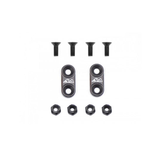 1/10 On-Road Alloy Wing Mounts - Grey