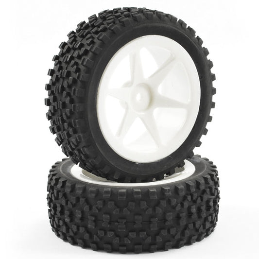 FASTRAX 1/10TH MOUNTED CUBOID BUGGY FRONT TYRES 6-SPOKE - RC Hobby Product