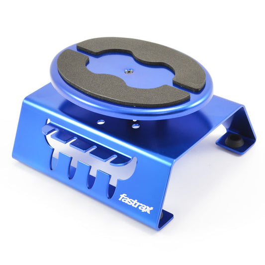 Fastrax Blue Alum Locking Rotating Car Maintenance Stand W/Magnet - RC Hobby Product