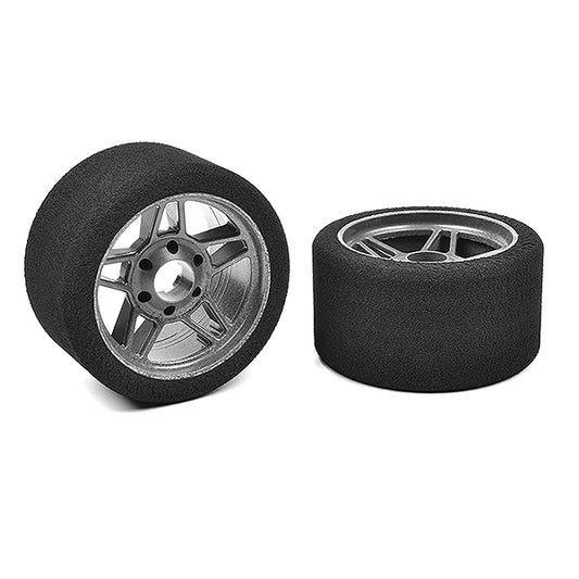 CORALLY ATTACK FOAM TYRES 1/8 CIRCUIT 35 SHORE FRONT CARBON - High-Speed RTR RC Truck