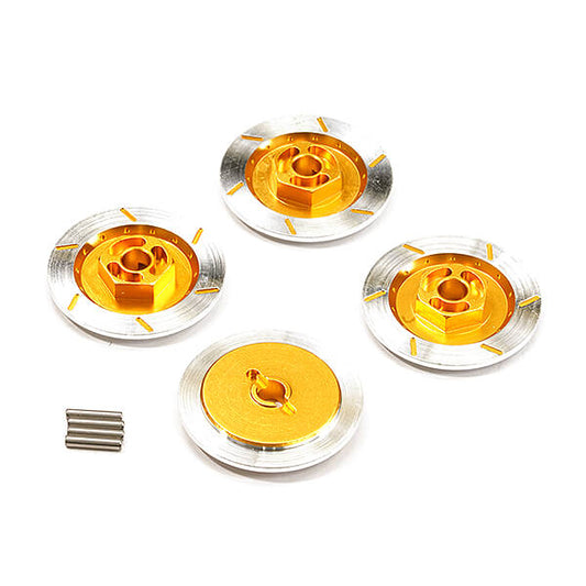 FASTRAX ALUMINIUM DISC BRAKE w/WHEEL HEX (4pc) - GOLD - RC Hobby Product
