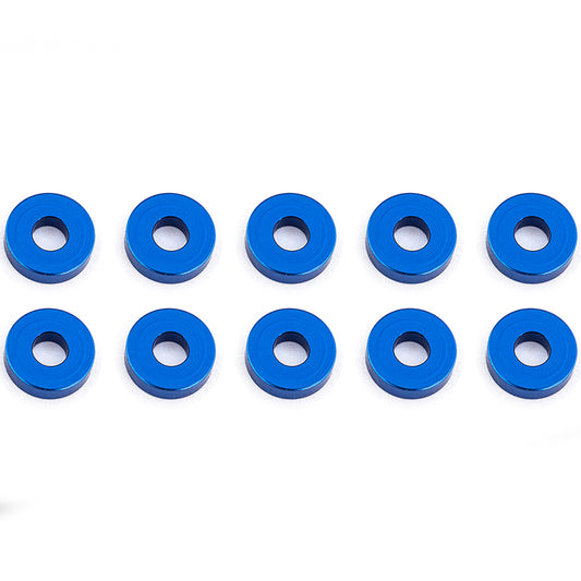 ASSOCIATED BLUE ALUMINUM BULKHEAD WASHERS 7.8 x 2.0 MM (10)