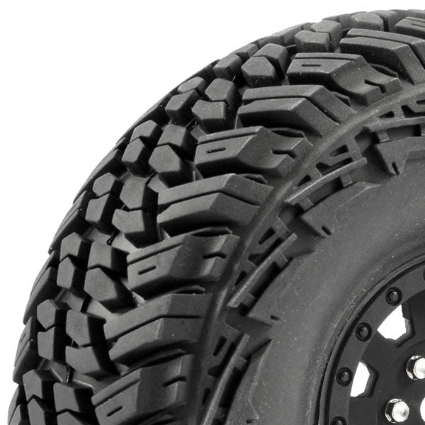 FASTRAX 1:10 CRAWLER SLINGER 1.9 MOUNTED SCALE WHEEL BLACK - RC Hobby Product