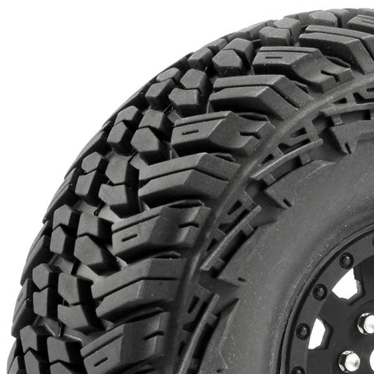 FASTRAX 1:10 CRAWLER SLINGER 1.9 MOUNTED SCALE WHEEL BLACK - RC Hobby Product