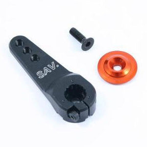 FASTRAX 25T JUMBO BLACK ALUM SINGLE SERVO HORN (FUTABA) - RC Hobby Product