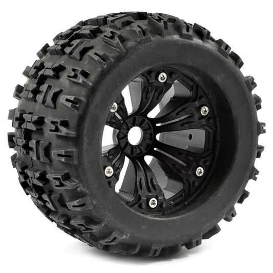 FASTRAX 1/8 MT JIGSAW MOUNTED 6-SPOKE BLACK 1/2"OFFSET(PR) - RC Hobby Product