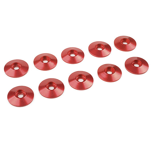 CORALLY ALUMINIUM WASHER FOR M3 BUTTON HEAD SCREWS OD=15MM RED 10PCS - High-Speed RTR RC Truck