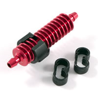 FASTRAX 1/8TH EXHAUST GAS COOLER RED w/MOUNTS - RC Hobby Product
