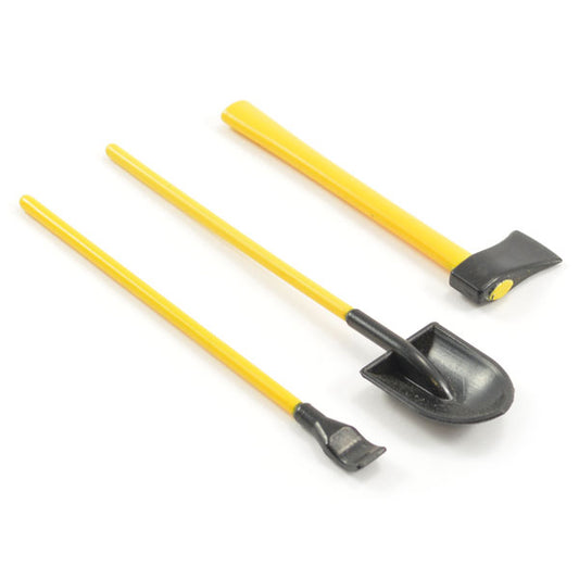 FASTRAX 3-PIECE PAINTED HAND TOOLS SHOVEL/AXE/PRY BAR - RC Hobby Product