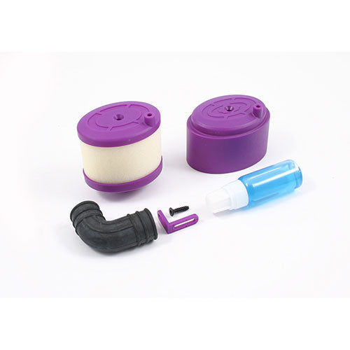 Fastrax Waterproof Air Filter 1/8th w/Air Filter Oil - Purple - RC Hobby Product