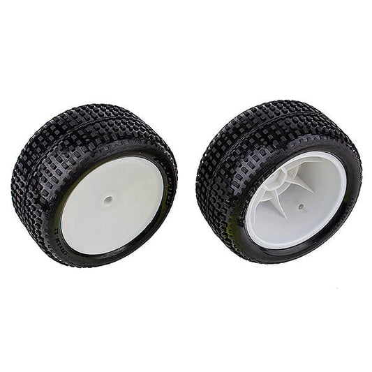 ASSOCIATED RB10 RTR REAR WHEELS & TYRES MOUNTED