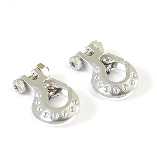 FASTRAX DELUXE ALUMINIUM WINCH HOOK (2PC) - SILVER - RC Hobby Product