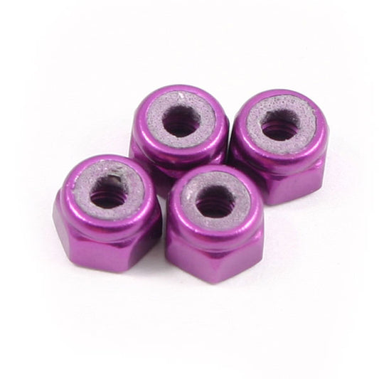Fastrax M3 Purple Locknuts (4PCS) - RC Hobby Product