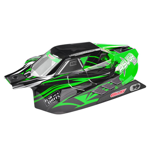 CORALLY POLYCARBONATE BODY ASUGA XLR PAINTED GREEN CUT 1 PC - High-Speed RTR RC Truck