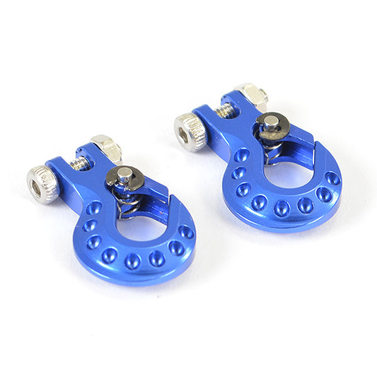 FASTRAX DELUXE ALUMINIUM WINCH HOOK (2PC) - BLUE - RC Hobby Product
