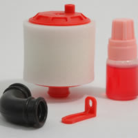 Fastrax 1/8th Air Filter w/Oil Re-Buildable - Red - RC Hobby Product