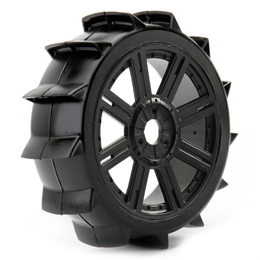 FASTRAX 1/8 PADDLE MOUNTED ON 8-SPOKE BLACK (PR) - RC Hobby Product