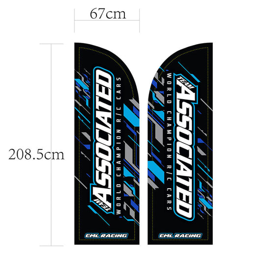 TEAM ASSOCIATED 5FT FLAG FBS52-L-DOUBLE FLAG & POLE - RC Touring Car Kit