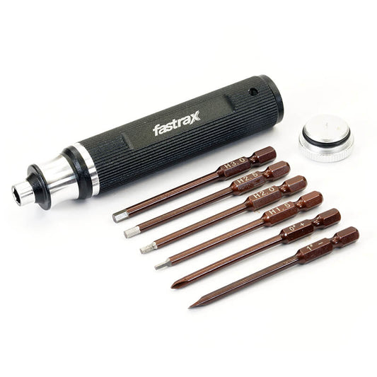 FASTRAX 6-PIECE CHANGEABLE HND TOOL 1.5/2.0/2.5/3.0mm/PH/FLAT - RC Hobby Product