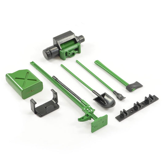 FASTRAX SCALE 6-PIECE TOOL SET GREEN/BLACK PAINTED - RC Hobby Product