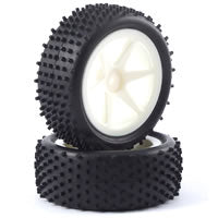 Fastrax 1/10th Mounted Buggy Tyres Lp 'Stub' Front (Spoked) - RC Hobby Product
