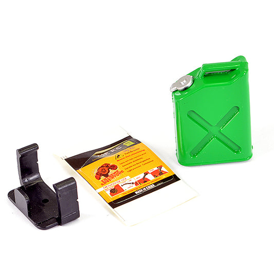FASTRAX PAINTED FUEL JERRY CAN & MOUNT - GREEN - RC Hobby Product