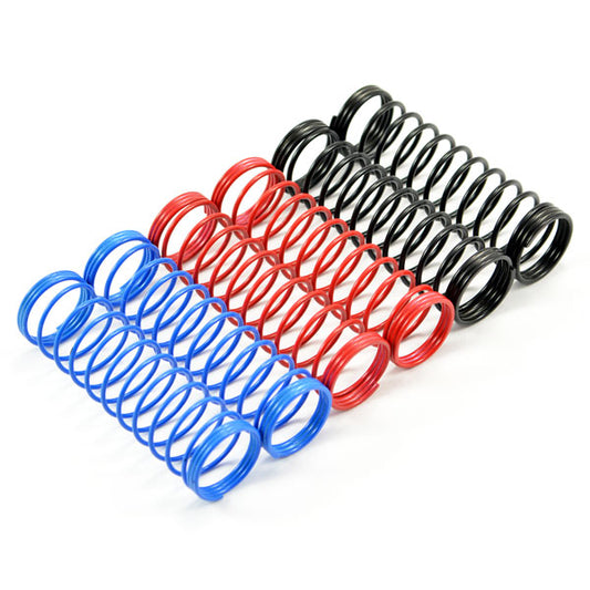 FASTRAX 1/10TH 95mm SPRING SET SOFT/BLUE,MED/RED,HARD/BLACK - RC Hobby Product