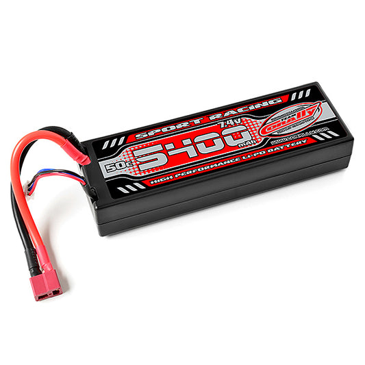 CORALLY SPORT RACING 50C LIPO BATTERY 5400MAH 7.4V T-PLUG 2S - High-Speed RTR RC Truck