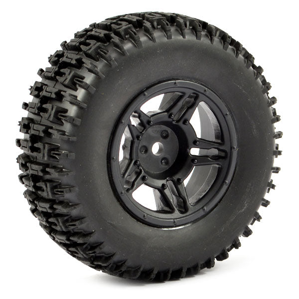 FASTRAX 1:10 SC JIGSAW MOUNTED 5-SPOKE BLACK (SLASH RR/BLITZ) - RC Hobby Product