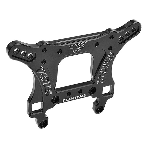 CORALLY SHOCK TOWER FRONT 5MM SWISS MADE 7075 T6 HARD BLACK - High-Speed RTR RC Truck