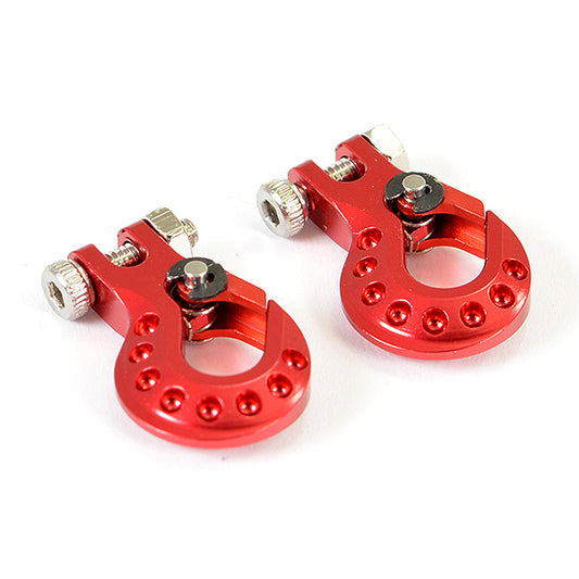 FASTRAX DELUXE ALUMINIUM WINCH HOOK (2PC) - RED - RC Hobby Product