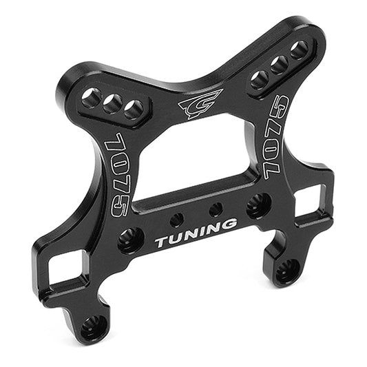 CORALLY SHOCK TOWER FRONT SWISS 7075 T6 5MM HARD BLACK - High-Speed RTR RC Truck