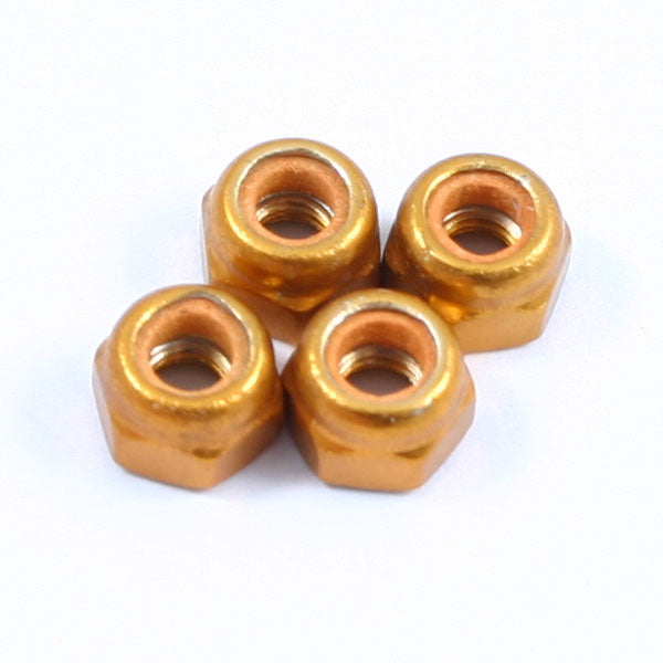 Fastrax M3 Gold Locknuts (4PCS) - RC Hobby Product