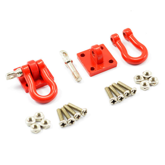 FASTRAX METAL BUMPER SHACKLES & MOUNTING BRACKET x2 (m2x6mm) RED - RC Hobby Product