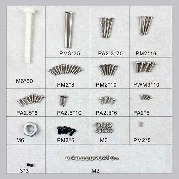 DYNAM WACO WMF-5C SCREW SET - RC Hobby Product