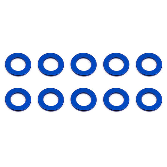 ASSOCIATED BALLSTUD WASHERS 5.5 x 0.5mm BLUE ALUMINIUM x10