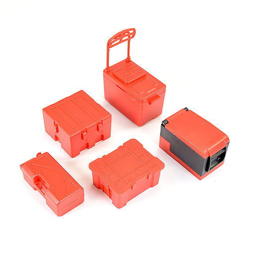 FASTRAX SCALE 5PC TOOL & COOLER CASE SET - RED - RC Hobby Product