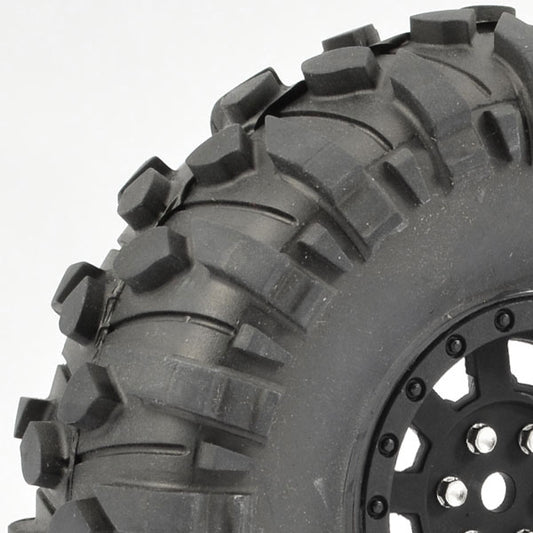 FASTRAX 1:10 CRAWLER BOXER 1.9 MOUNTED SCALE WHEEL BLACK - RC Hobby Product