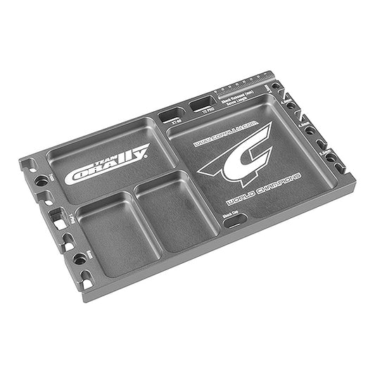 CORALLY MULTIPURPOSE ULTRA TRAY CNC MACHINED ALUMINIUM TITANIUM COLOUR - High-Speed RTR RC Truck