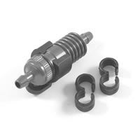 FASTRAX GREY FUEL FILTER w/MOUNT & FUEL TUBE CLIPS - RC Hobby Product
