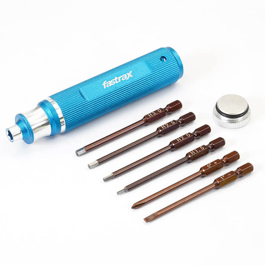 FASTRAX 6-PIECE CHANGEABLE HAND TOOL 1.5/2.0/2.5/3.0mm/PH/FLAT - RC Hobby Product