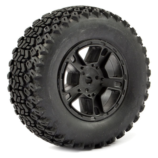 FASTRAX 1:10 SC ZIGZAG MOUNTED 5-SPOKE BLACK (SLASH RR/BLITZ) - RC Hobby Product